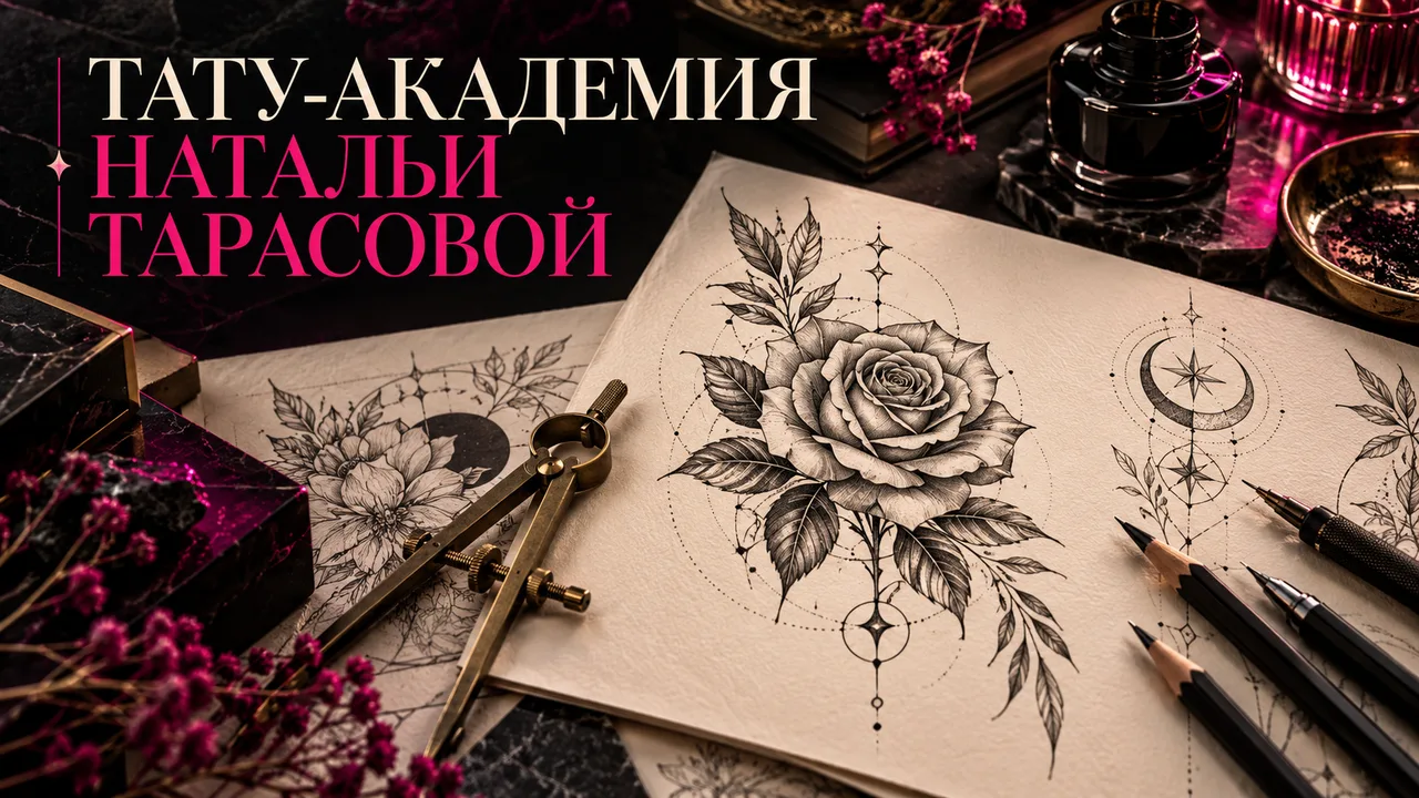 Procreate для тату-мастера: рабочий порядок от наброска до согласования — иллюстрация тату-академии Натальи Тарасовой